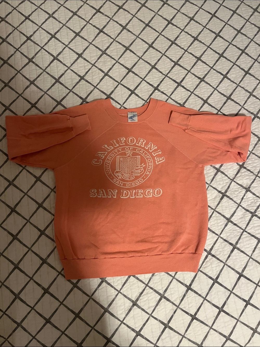 VIntage - pink University of California sweatshirt size Large (fits small) *FLAW